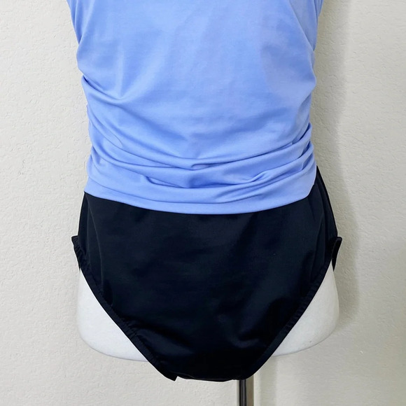 Miraclesuit Colorblock Halter Ruched Side One Piece Swimsuit - Picture 3 of 10